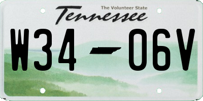 TN license plate W3406V