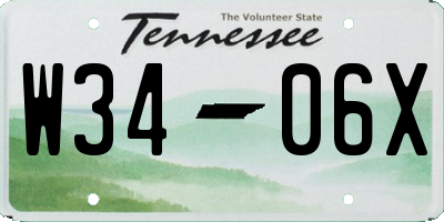 TN license plate W3406X