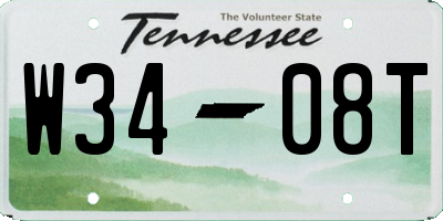 TN license plate W3408T