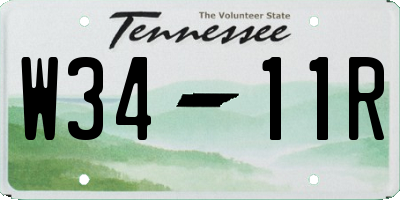 TN license plate W3411R