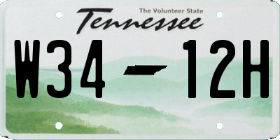 TN license plate W3412H