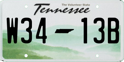 TN license plate W3413B