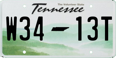 TN license plate W3413T