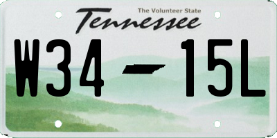 TN license plate W3415L