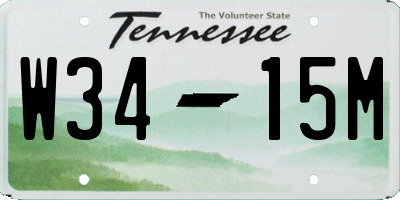 TN license plate W3415M