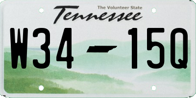 TN license plate W3415Q