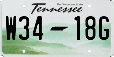 TN license plate W3418G