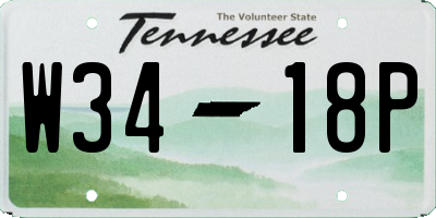 TN license plate W3418P