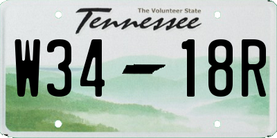TN license plate W3418R