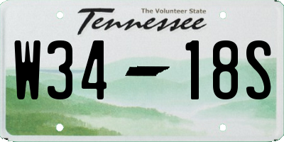 TN license plate W3418S