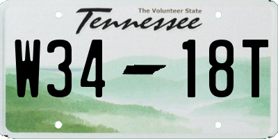 TN license plate W3418T