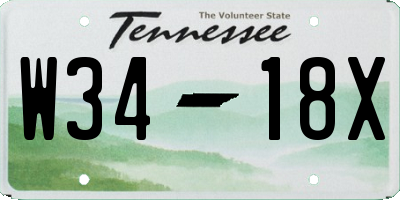TN license plate W3418X