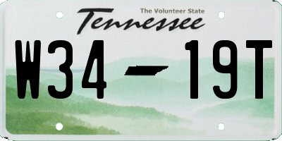 TN license plate W3419T