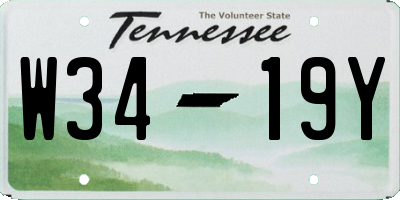 TN license plate W3419Y