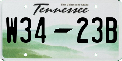 TN license plate W3423B