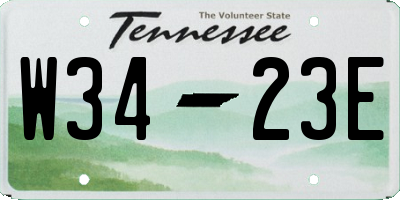 TN license plate W3423E