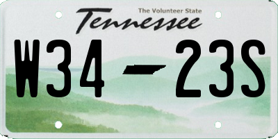 TN license plate W3423S