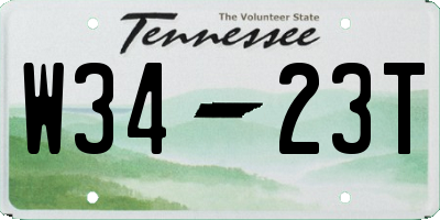 TN license plate W3423T