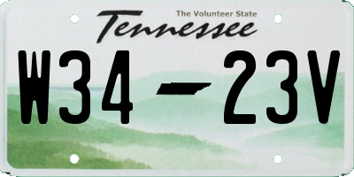 TN license plate W3423V