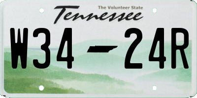 TN license plate W3424R