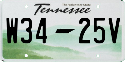 TN license plate W3425V