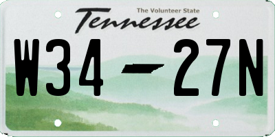 TN license plate W3427N