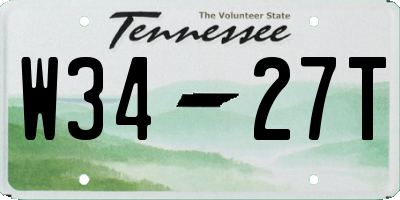 TN license plate W3427T