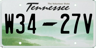 TN license plate W3427V