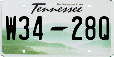 TN license plate W3428Q