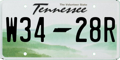 TN license plate W3428R