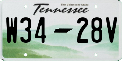 TN license plate W3428V