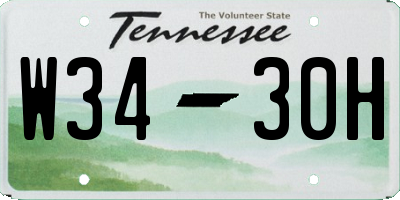 TN license plate W3430H