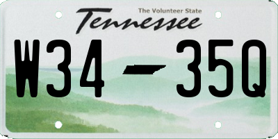 TN license plate W3435Q