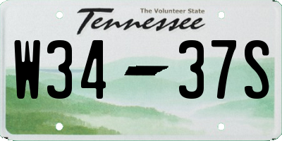 TN license plate W3437S