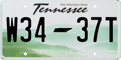 TN license plate W3437T