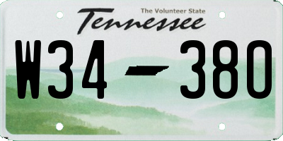 TN license plate W3438O