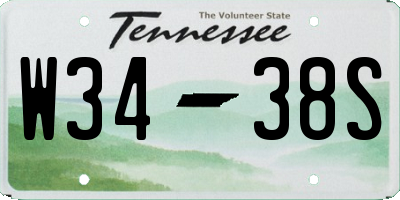 TN license plate W3438S