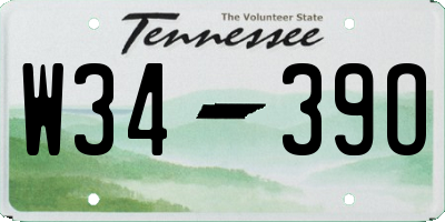 TN license plate W3439O
