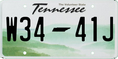 TN license plate W3441J
