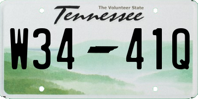 TN license plate W3441Q
