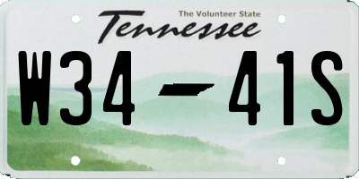 TN license plate W3441S