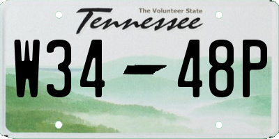 TN license plate W3448P