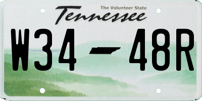TN license plate W3448R