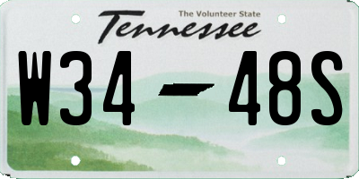 TN license plate W3448S