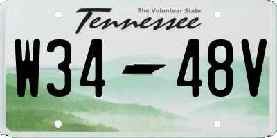 TN license plate W3448V