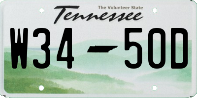 TN license plate W3450D
