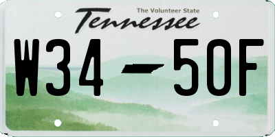 TN license plate W3450F