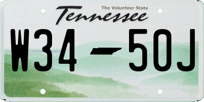TN license plate W3450J
