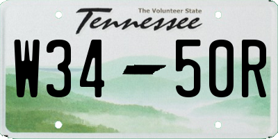 TN license plate W3450R