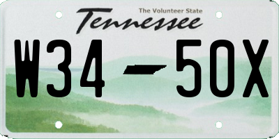 TN license plate W3450X